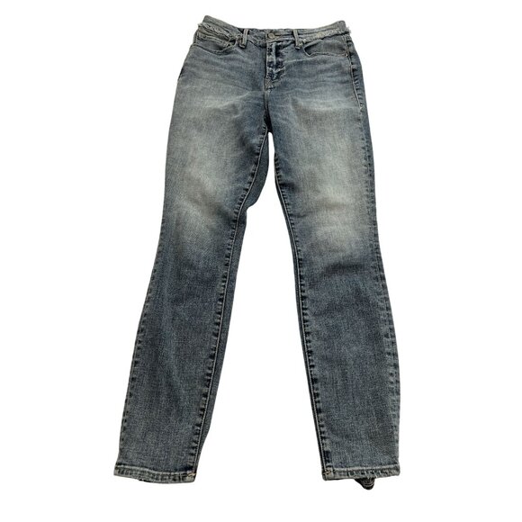 Good American Denim - Good American Good Waist Frayed Skinny Jeans in Blue